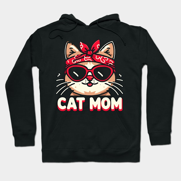 Cat Mom Funny Cat Mom Cat Lover Gift Hoodie by valeriegraydesign